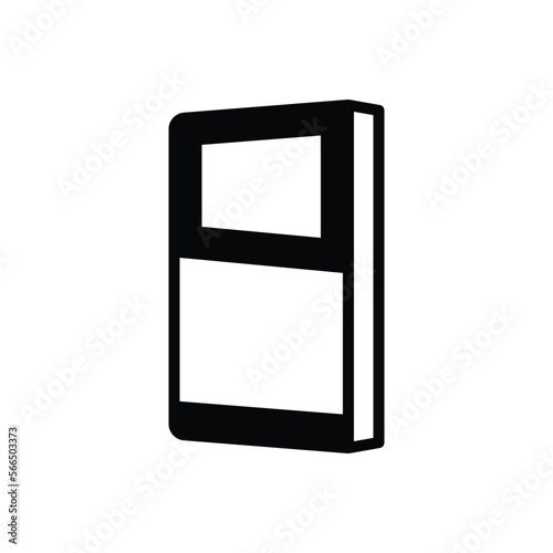 Black solid icon for paperbacks