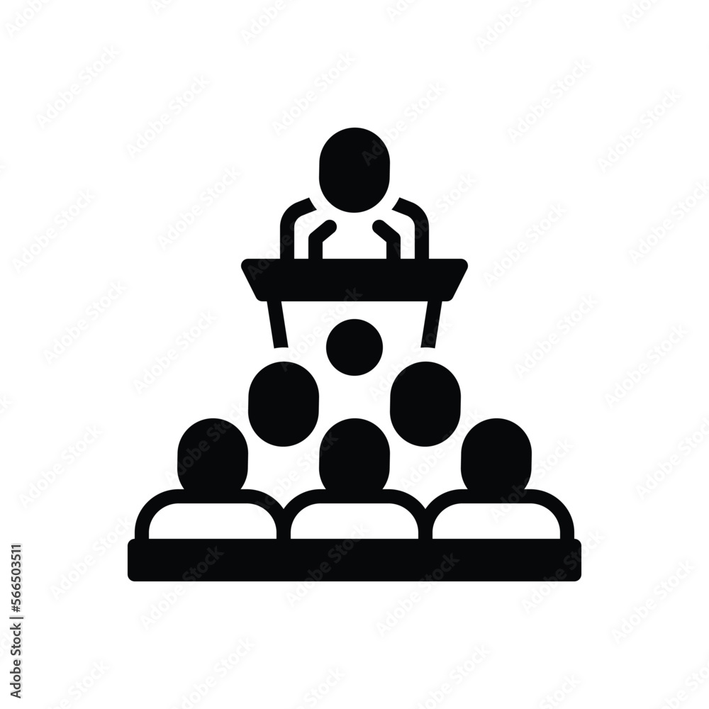 Black solid icon for congress Black solid icon for congress