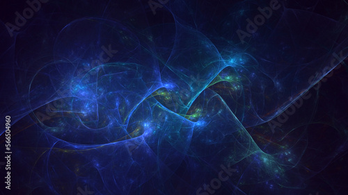 3D rendering abstract multicolor technology fractal light background