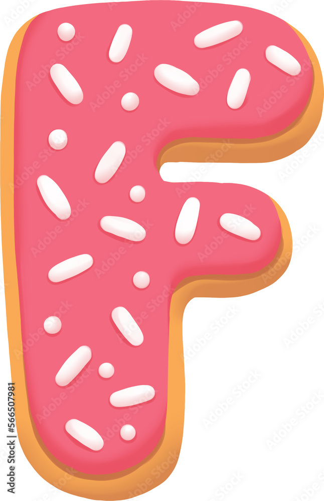 cookie alphabet letter F