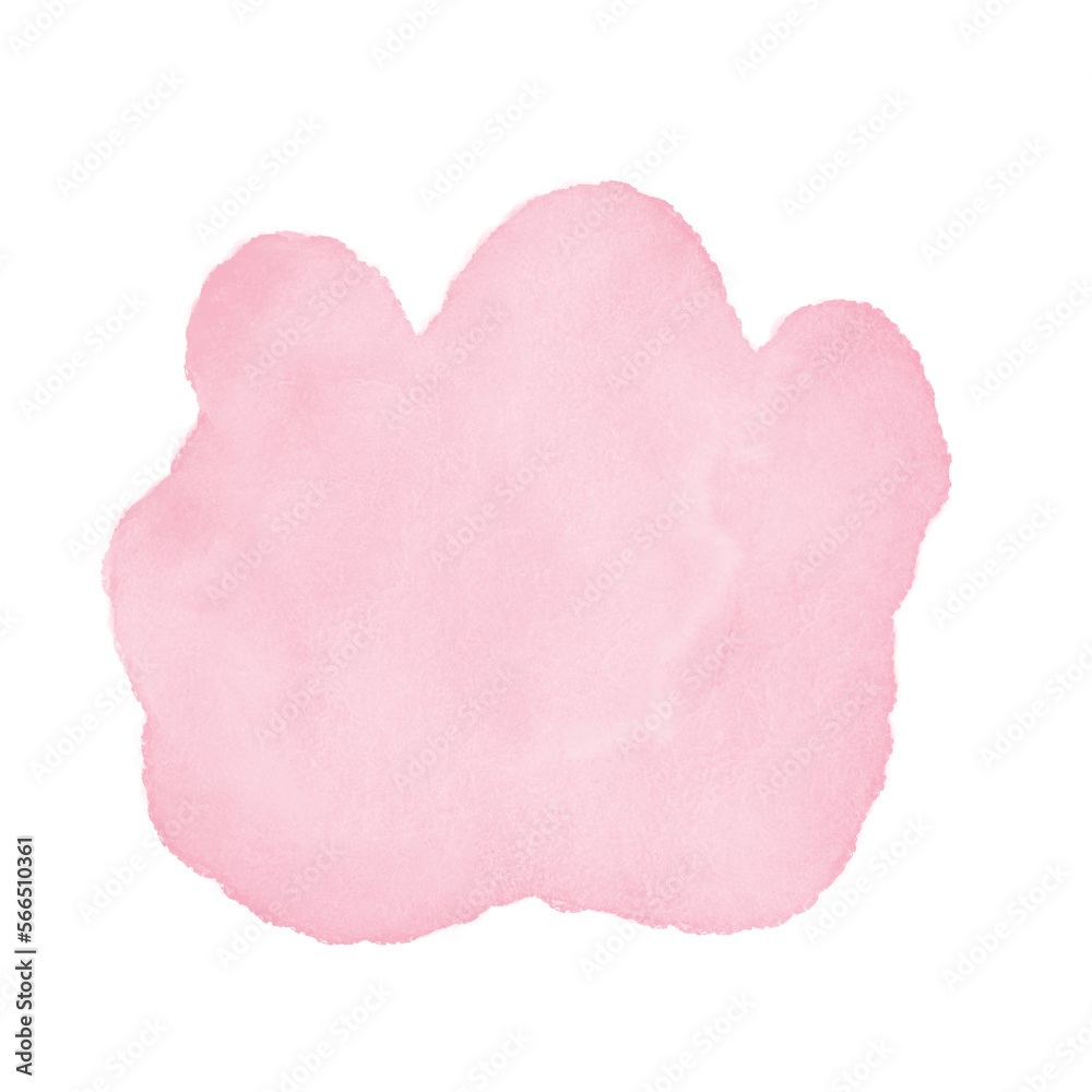 Pink Pastel Watercolor Blob Transparent 