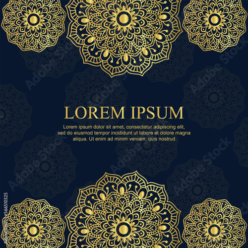 Vector luxury ornamental mandala design background