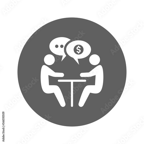 Business discussion icon.