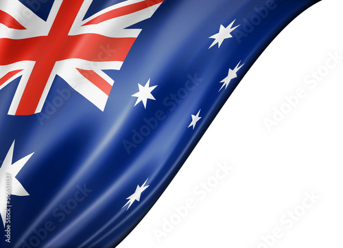 Australian flag isolated on white banner photo