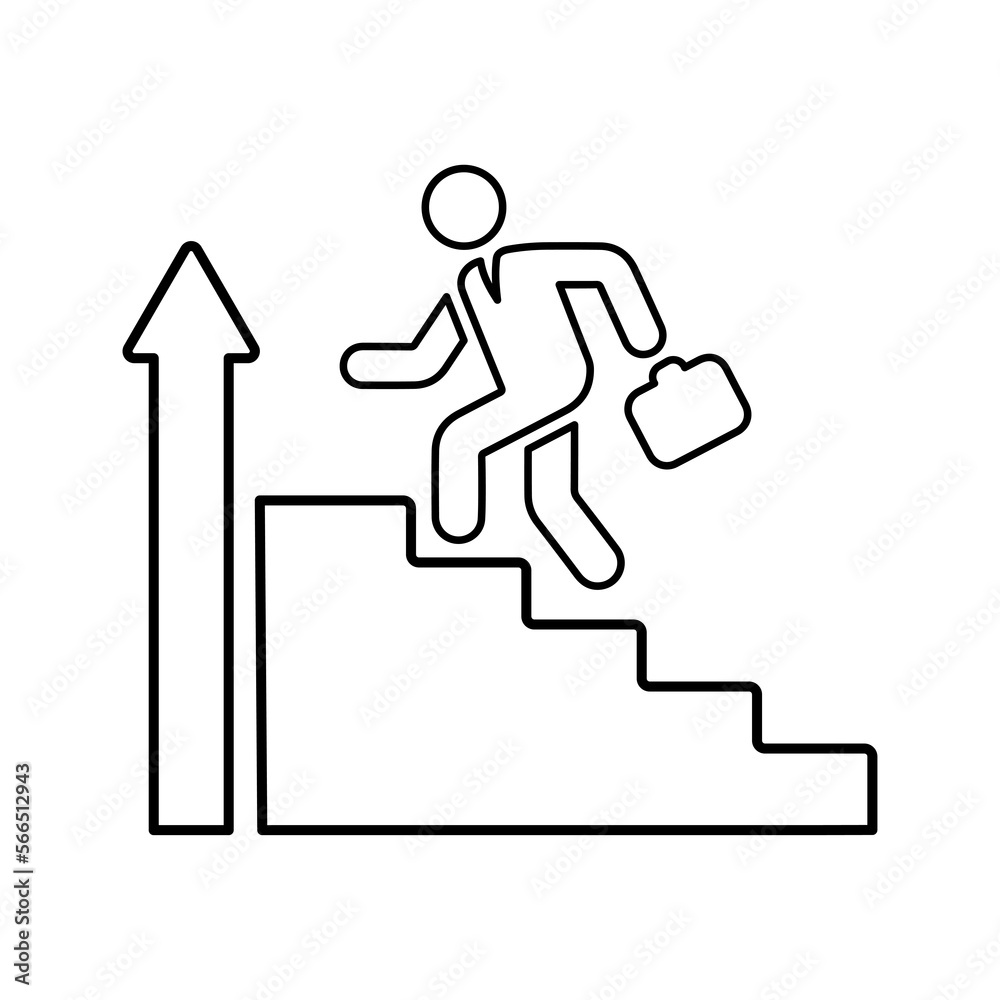 Successful Career outline icon. Line art vector. Successful Career outline icon. Line art vector.