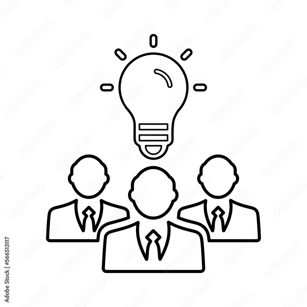 Creative Team outline icon. Line art vector. Creative Team outline icon. Line art vector.