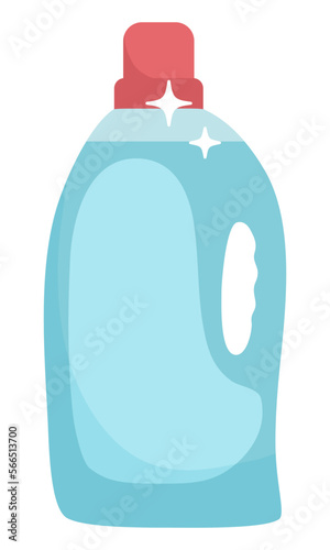 Detergent bottle, flat vector 