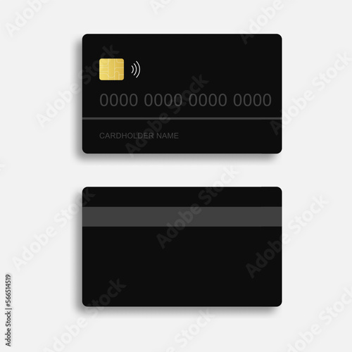 Debit or credit cards mockup on white background.