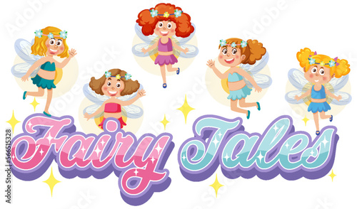 A set of cute fairy girls