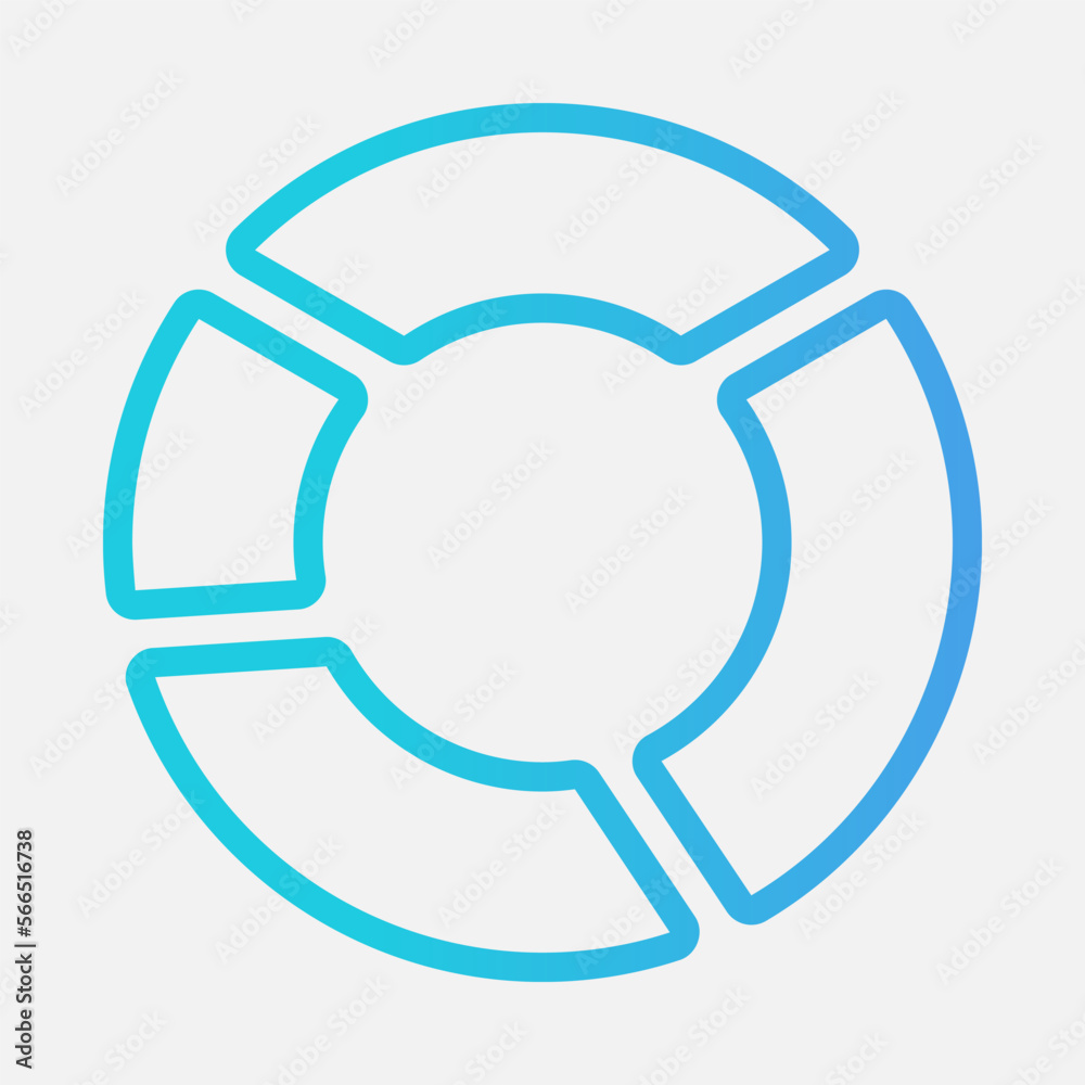 Pie chart icon in gradient style, use for website mobile app presentation Pie chart icon in gradient style, use for website mobile app presentation