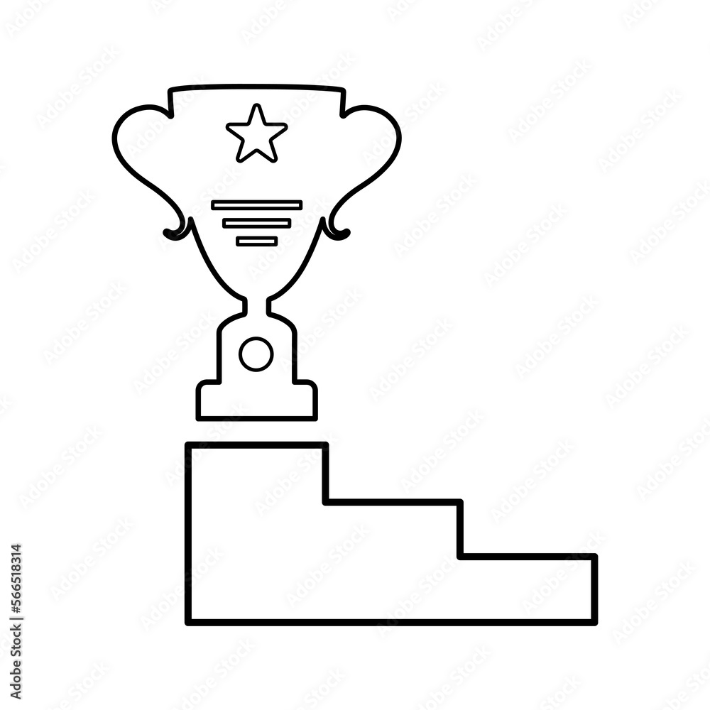 Winner, victory outline icon. Line art design. Winner, victory outline icon. Line art design.