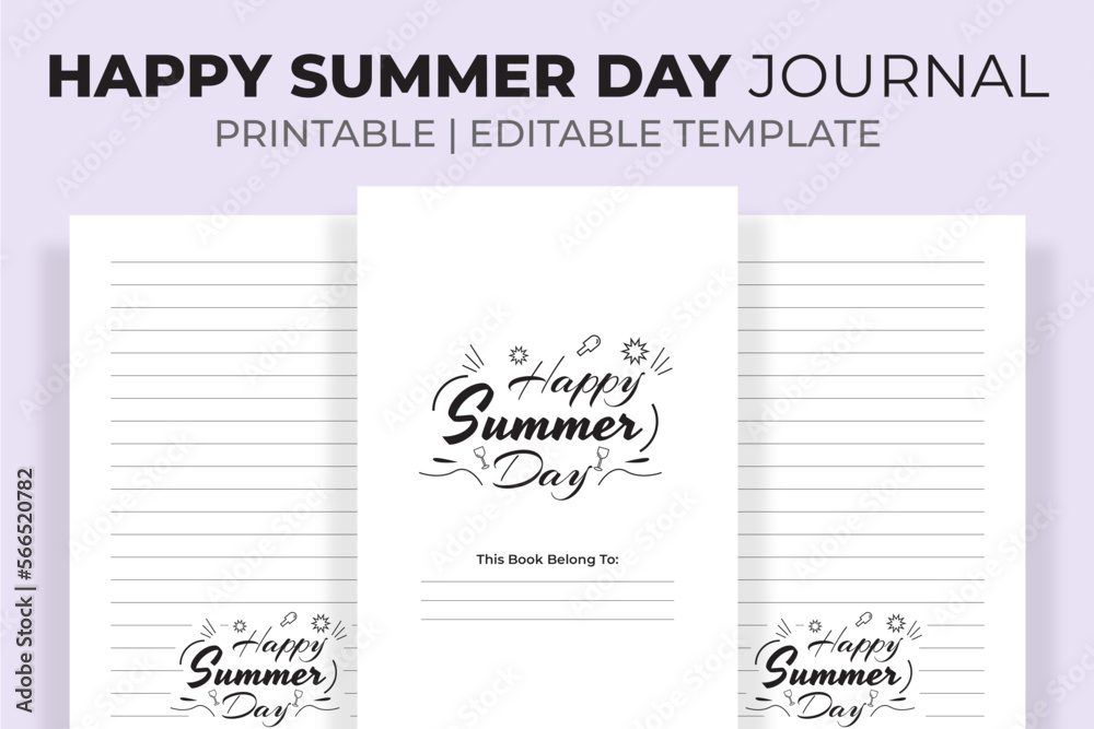 Happy Summer Day Journal