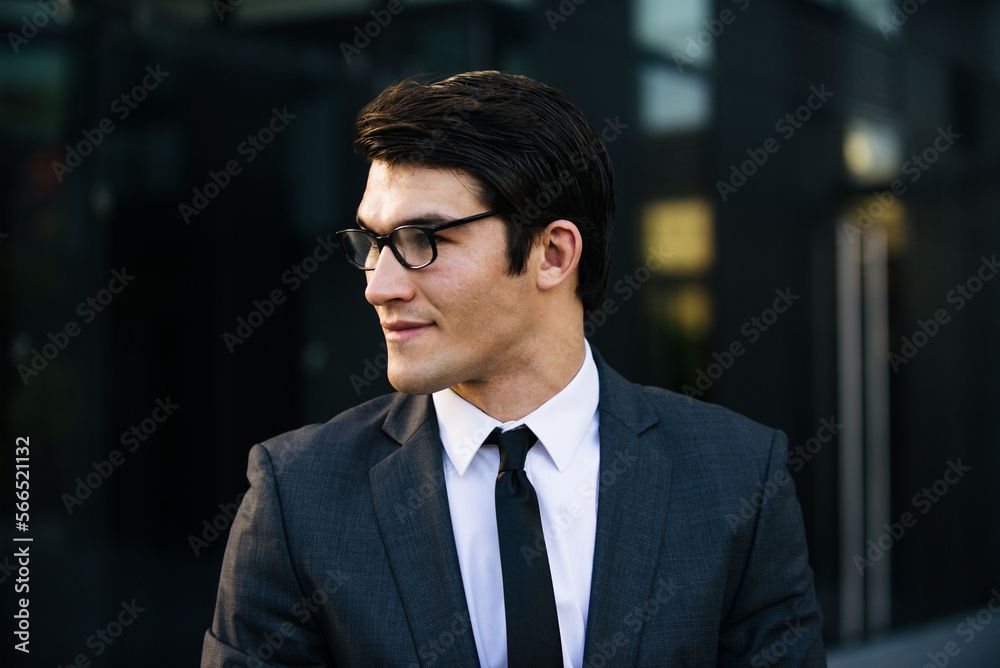 Young handsome man with business suit - Corporate businessman portrait, concepts about business and lifestyle Young handsome man with business suit - Corporate businessman portrait, concepts about business and lifestyle