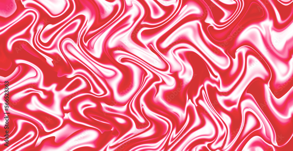 Illustration of gradient red and white 3D wavy satin fabric artistic texture Illustration of gradient red and white 3D wavy satin fabric artistic texture