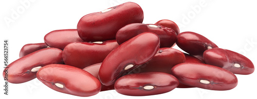Pile of red kidney beans isolated photo