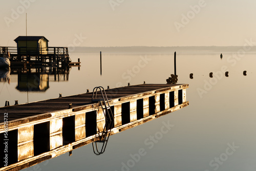 Maguide harbor in the Biscarrosse lake photo