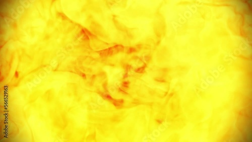 A large wave of blazing fire rises from the ground, spreading to fill the entire frame and then dissipating completely on an alpha channel background.
