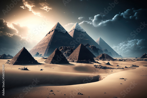 pyramids of giza  generative ai