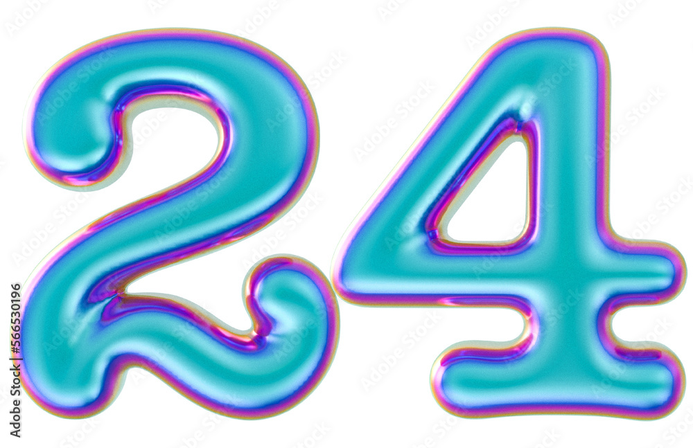 3D Modern Number 24 3D Modern Number 24