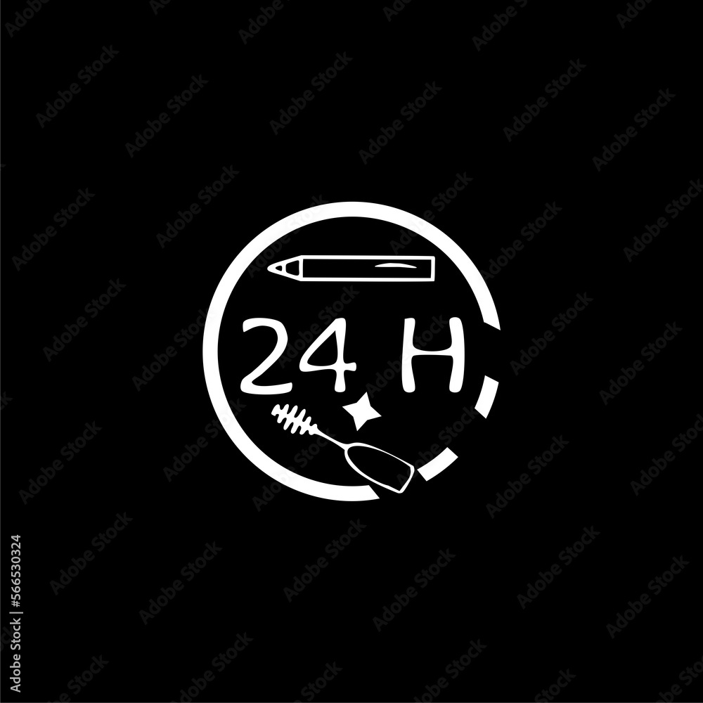 Beauty and makeup icon isolated on black background. Beauty and makeup icon isolated on black background.