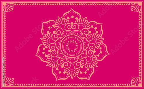 アジアンエスニック背景赤紫