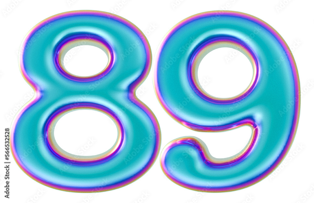3D Modern Number 89 Generative AI 3D Modern Number 89 Generative AI