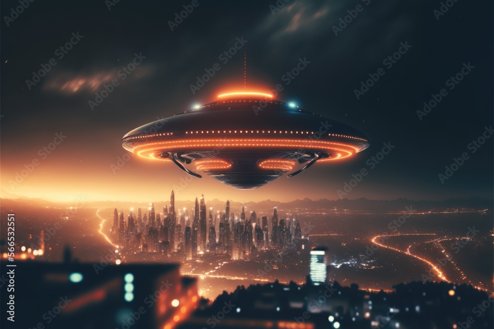 ufo in the night made with generative ai ufo in the night made with generative ai