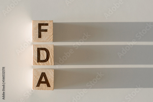 Word FDA made with wood building blocks photo
