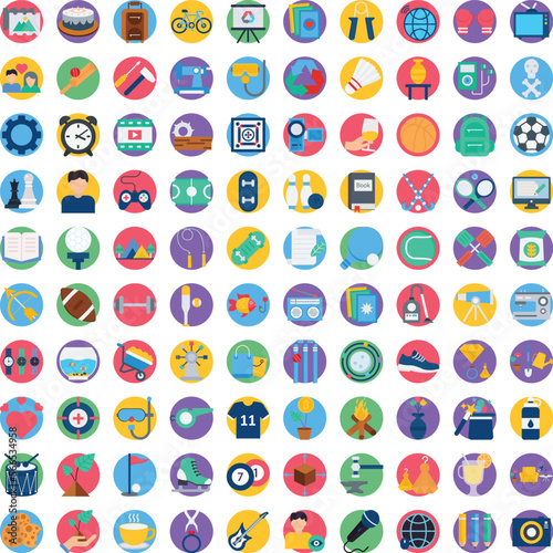 Hobby icons set, collection of Hobby icons, Hobby icons pack, activity icons set, Hobbies vector icons, activities vector icons, gaming icons set, hobby hons pack, hobby flat icons set 