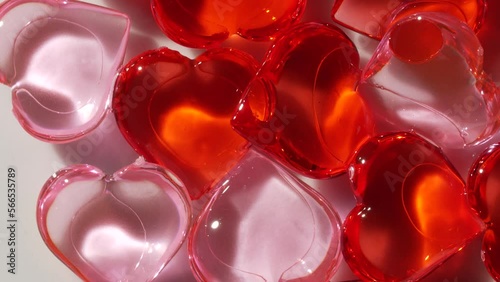 Hearts are spinning, Valentine's Day, macro
