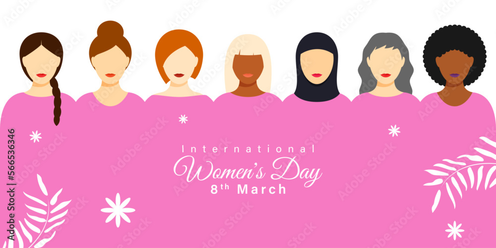 Vector illustration for International Women's Day 8 March background