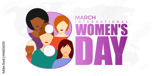 Vector illustration for International Women s Day 8 March background