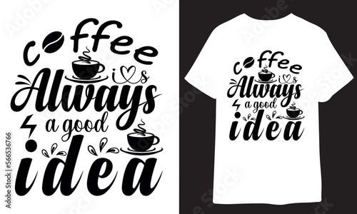 Good Ideas Start With Coffee. Inspiring Creative Motivation Quote Poster Template. Vector Typography Banner Design Concept On Grunge Texture Rough Background