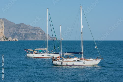 yacht in the sea © yarik22