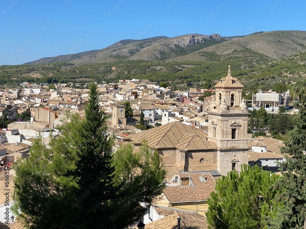 Landscape view of an old Spanish town in the South