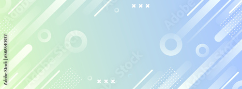 banner background. colorful, green and blue gradient, geometric effect
