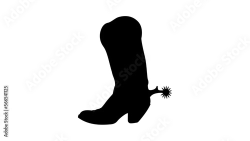 classic cowboy boot silhouette photo