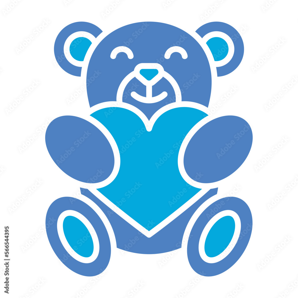 Bear Glyph Two Color Icon