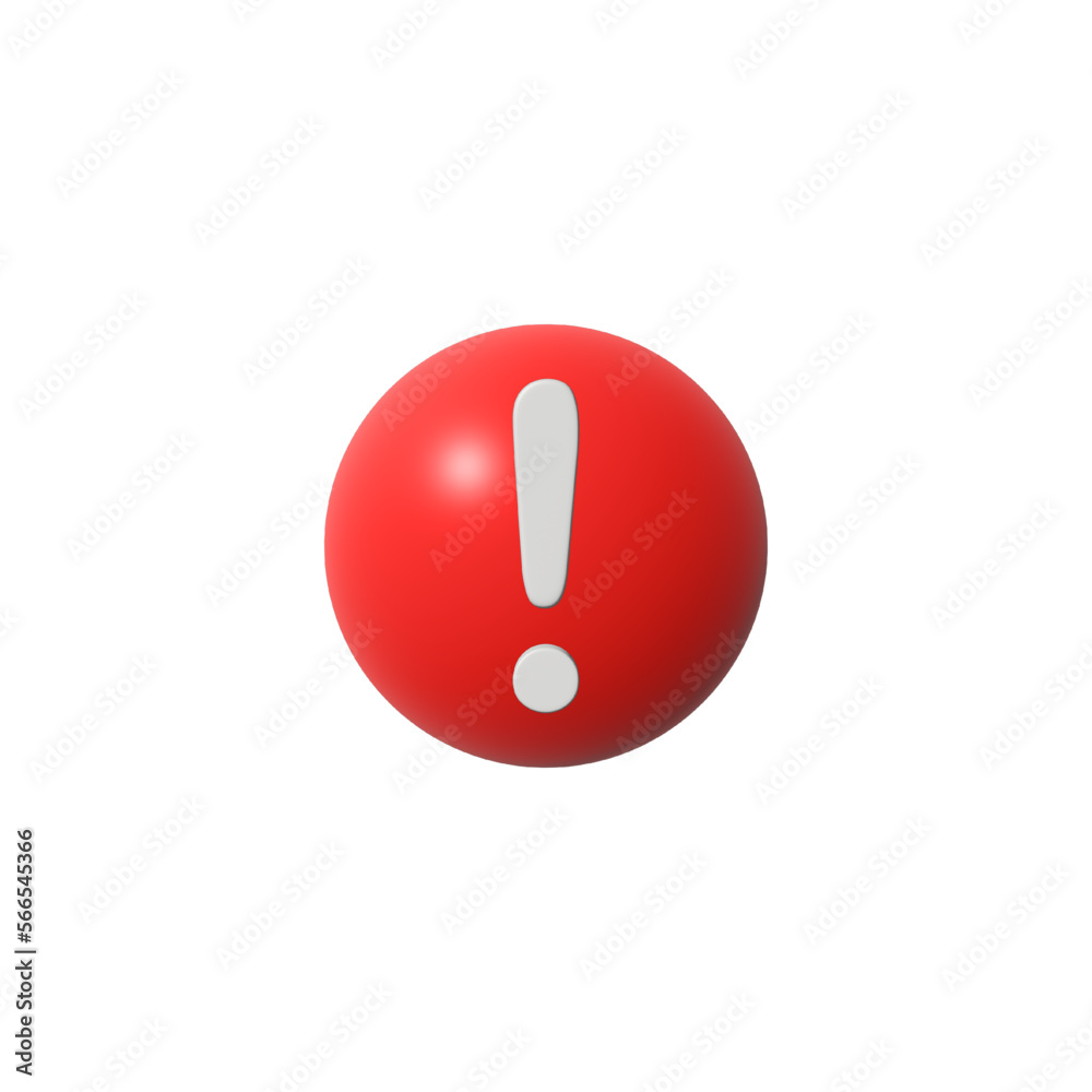 3D Realistic red warning sign vector illustration.
3D Realistic red warning sign vector illustration.