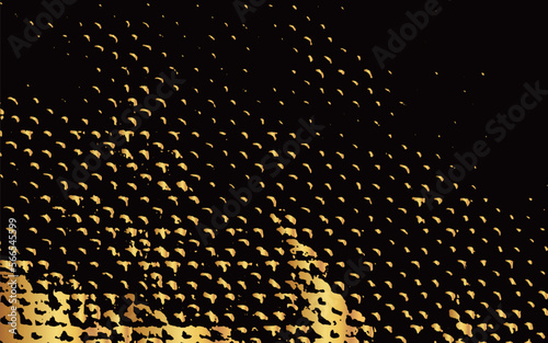 黒背景に金の点でアレンジした和柄の背景