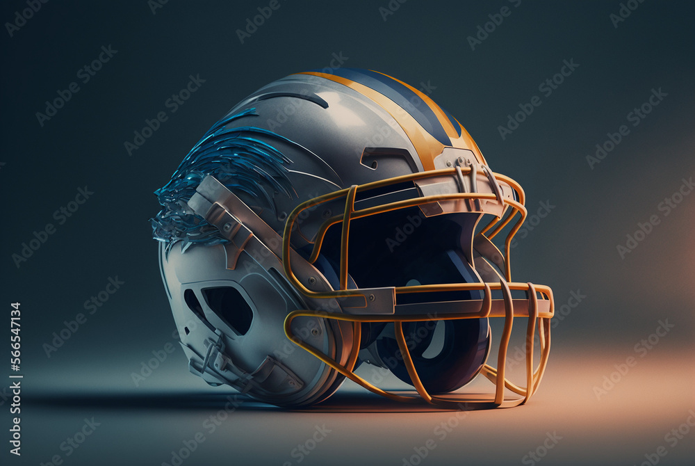 American Football Helmet, Football Helmet, Generative AI American Football Helmet, Football Helmet, Generative AI