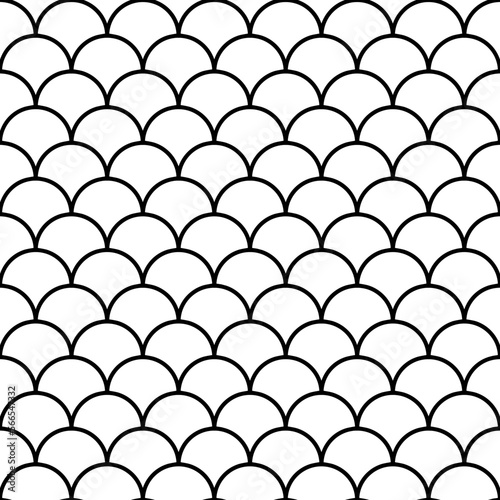 Scale seamless pattern. Fish background. Repeated pattern skin fishs. Repeating scaled dragon or scallop texture. Squama shape printsnake. Repeat fishscale lattice. Design prints. Vector illustration