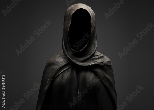 Invisible person wearing mysterious clothes and head cover illustration type four photo