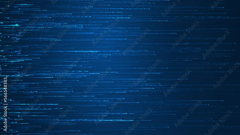 Digital optical fiber particles horizontal movement background loop
