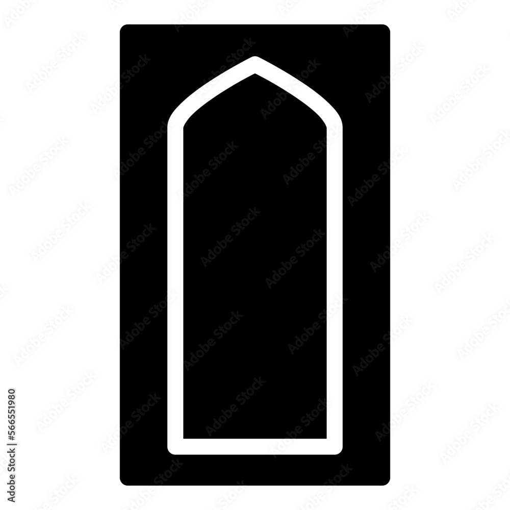 Fototapeta premium prayer mat icon high quality black perfect vector style vector