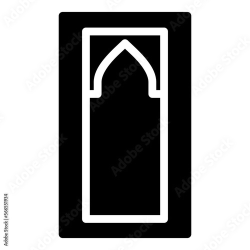 prayer mat icon high quality black perfect vector style vector