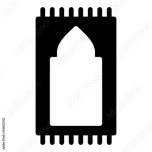 prayer mat icon high quality black perfect vector style vector