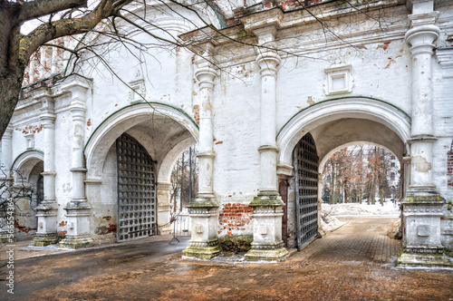 Arches of the Front Gate, winter Izmailovsky Park, Bauman Town, Moscow