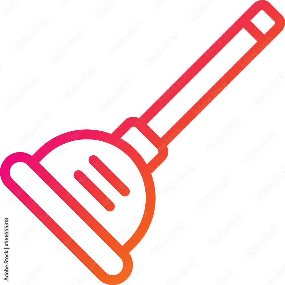 Plunger Vector Icon Design Illustration Plunger Vector Icon Design Illustration