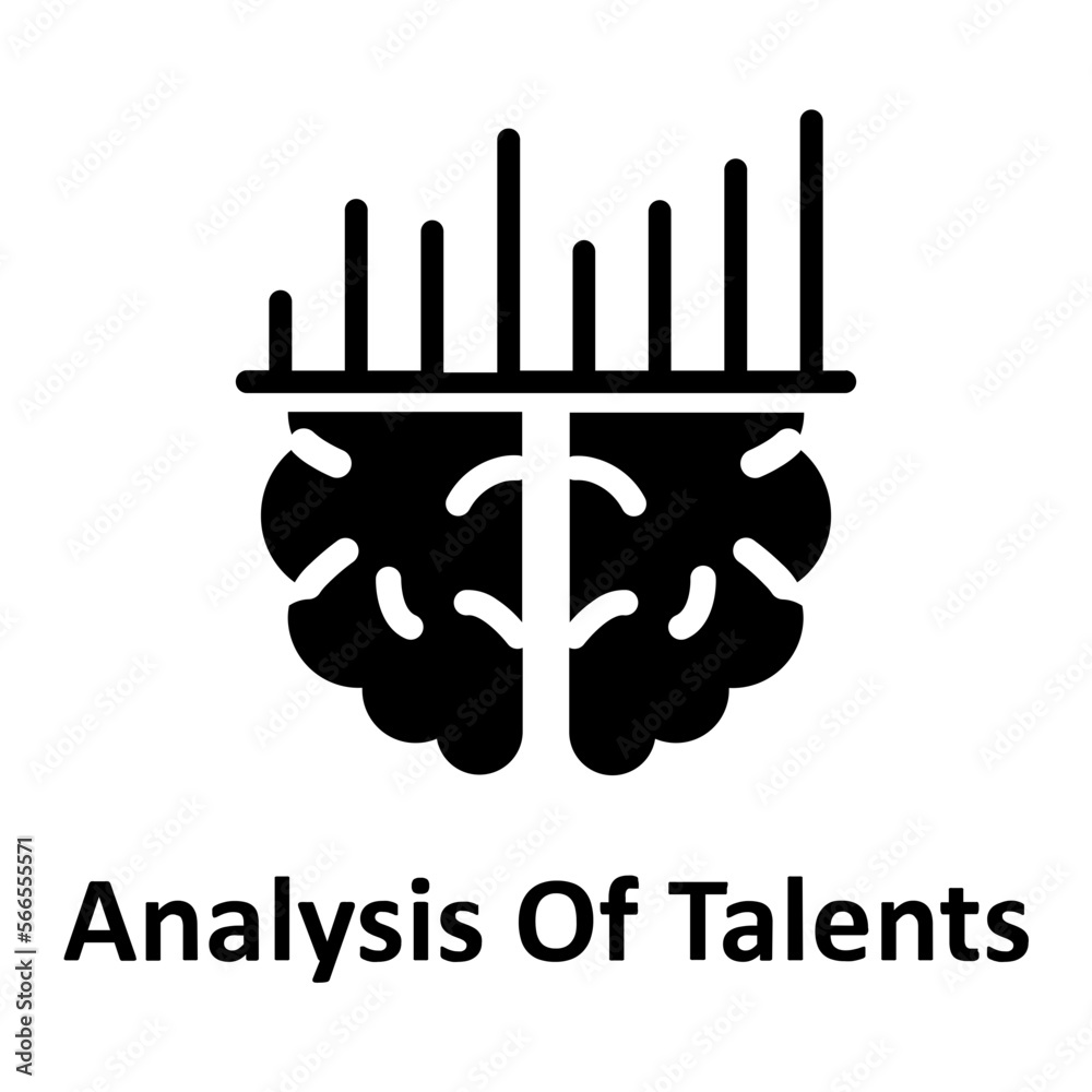 Analysis of talents, analytics Vector Icon
